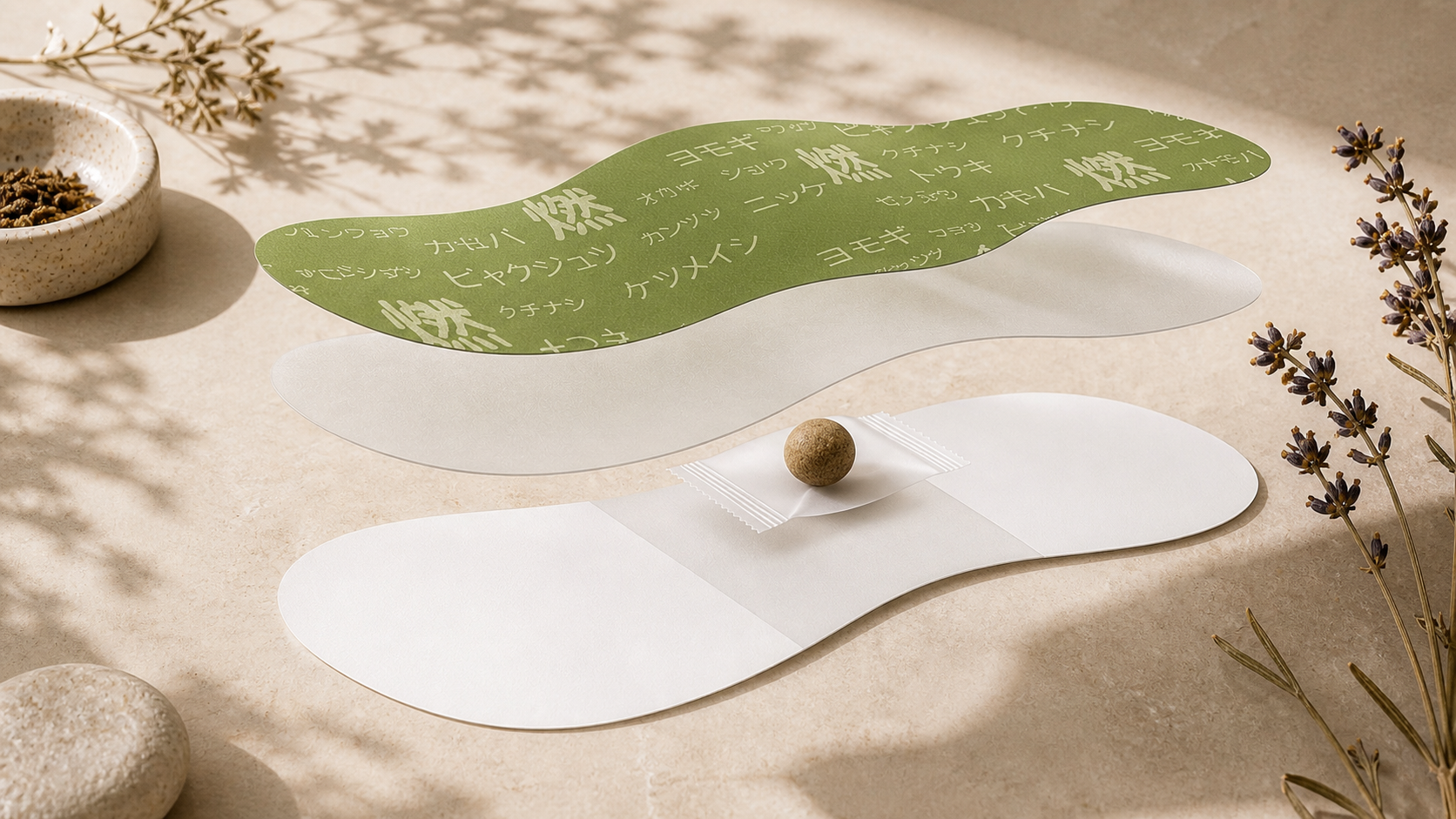 The Herbivive Patch shown in a cross-section material study